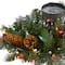16" Flocked & Glittered Christmas Pine Candelabrum
